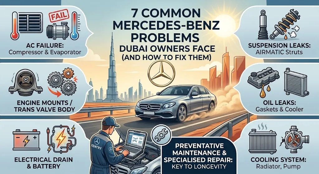 7 Common Mercedes-Benz Problems Dubai Owners Face (And How to Fix Them)