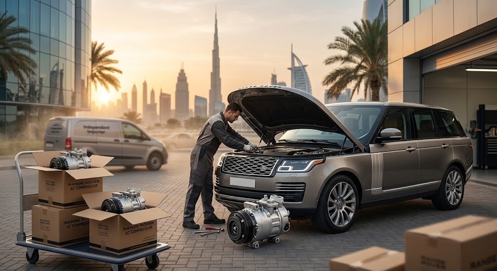 Range Rover ac compressor Dubai supplied by an independent importer with same-day delivery