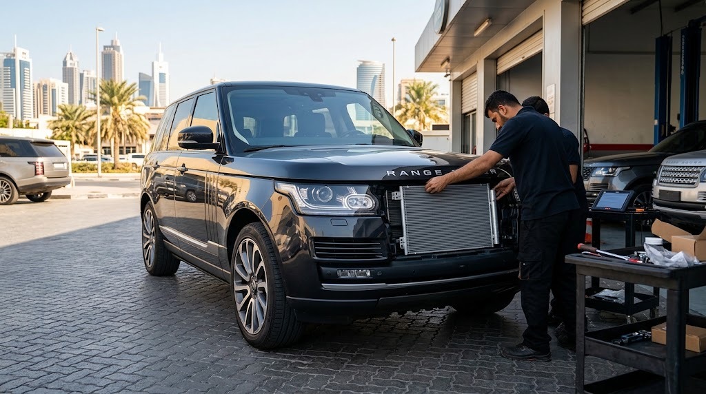 Range Rover ac condenser Dubai replacement part for Land Rover models