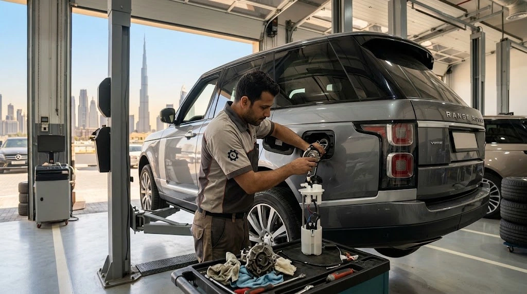Range Rover fuel pump Dubai replacement unit for Vogue Sport and Evoque models