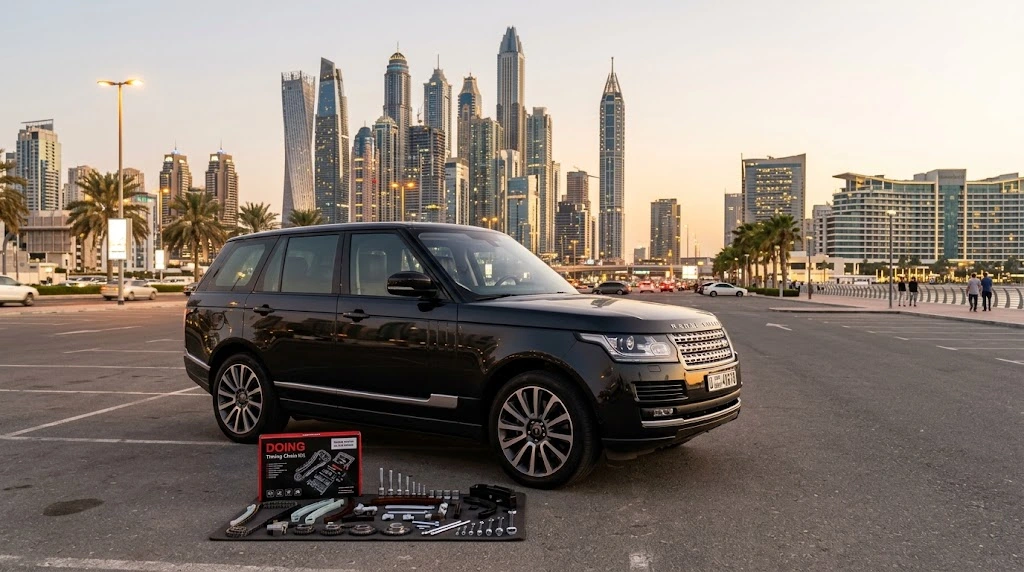 Range Rover timing chain kit Dubai with chain, guides and tensioners for Land Rover engines